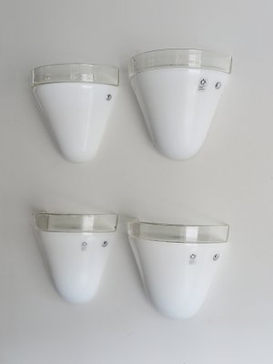 Italian Murano Glass Sconces from Leucos, 1970s, Set of 4-CC-876042