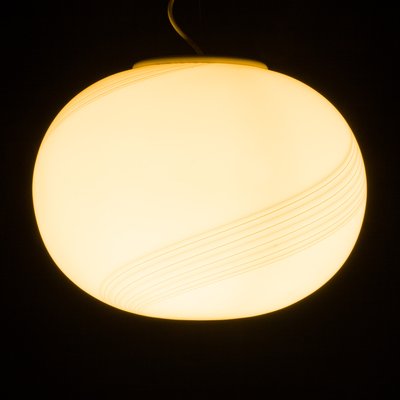 Italian Murano Glass Sphere Pendant Lamp in the Style of Venini by Paolo Venini, 1970s-UE-1115646