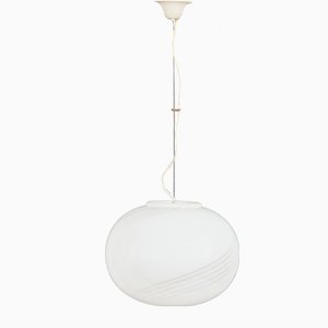 Italian Murano Glass Sphere Pendant Lamp in the Style of Venini by Paolo Venini, 1970s-UE-1115646