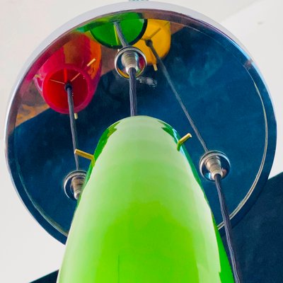 Italian Murano Glass Trio Ceiling Lamp from Vistosi, 1960s-HWV-713692