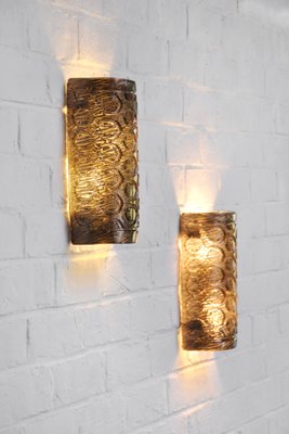 Italian Murano Glass Wall Lights with Geometric Patterns, 1960s, Set of 2-WUY-1304131