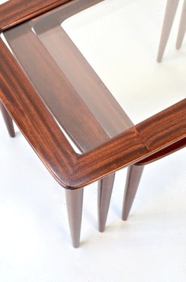 Italian Nesting Tables in Mahogany attributed to Ico & Luisa Parisi, 1960s, Set of 3-DUG-2041266