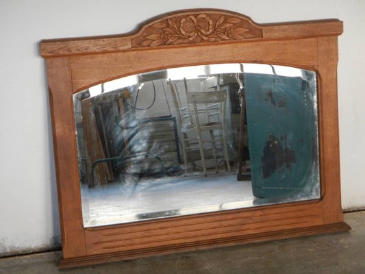 Italian Oak Mirror, 1920s-WWQ-568623