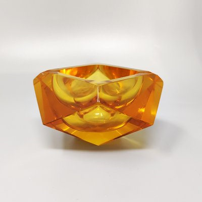 Italian Ochre Ashtray or Catchall by Flavio Poli for Seguso, 1960s-QGR-1145119