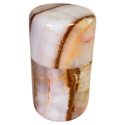 Italian Onyx Vide Poche or Box with Beige Lid, Italy, 1970-UR-1806488