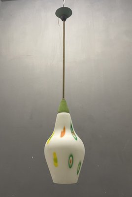 Italian Opaline Glass Light Pendant, 1950s-JJC-1387940