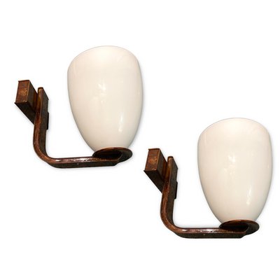 Italian Opaline Glass Sconces, Set of 2-JJC-1424510