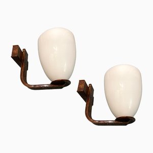 Italian Opaline Glass Sconces, Set of 2-JJC-1424510