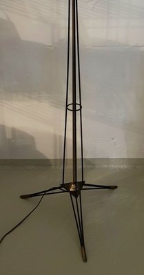 Italian Opaline Glass Tripod Floor Lamp, 1950s-QDP-857915