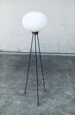 Italian Opaline Tripod Floor Lamp, 1950s-RQV-1709052