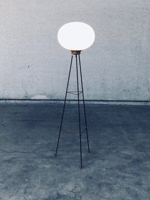 Italian Opaline Tripod Floor Lamp, 1950s-RQV-1709052