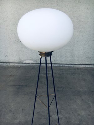 Italian Opaline Tripod Floor Lamp, 1950s-RQV-1709052