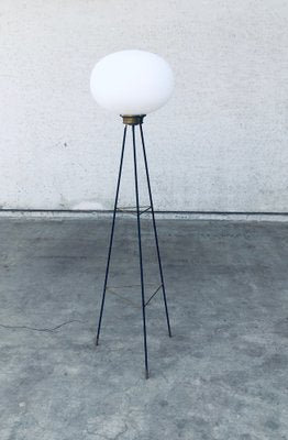 Italian Opaline Tripod Floor Lamp, 1950s-RQV-1709052