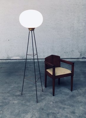 Italian Opaline Tripod Floor Lamp, 1950s-RQV-1709052