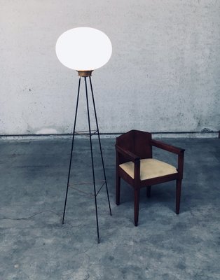 Italian Opaline Tripod Floor Lamp, 1950s-RQV-1709052