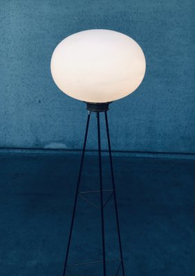 Italian Opaline Tripod Floor Lamp, 1950s-RQV-1709052