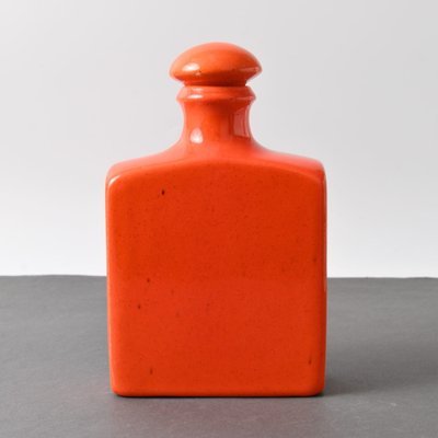 Italian Orange Ceramic Decanter from Baldelli, 1960s-IXK-1818282