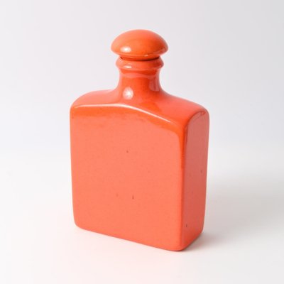 Italian Orange Ceramic Decanter from Baldelli, 1960s-IXK-1818282