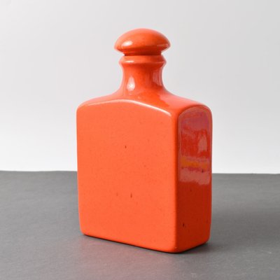 Italian Orange Ceramic Decanter from Baldelli, 1960s-IXK-1818282