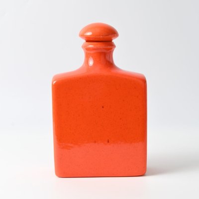 Italian Orange Ceramic Decanter from Baldelli, 1960s-IXK-1818282