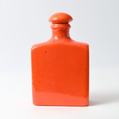 Italian Orange Ceramic Decanter from Baldelli, 1960s-IXK-1818282