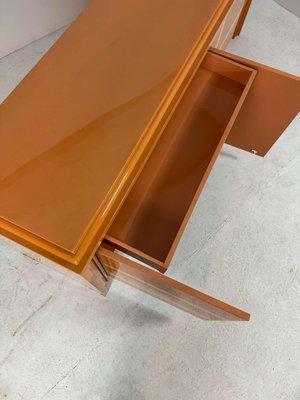 Italian Orange Lacquered Sideboard with Inlay, 1970s-GNW-1759968