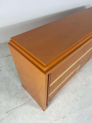 Italian Orange Lacquered Sideboard with Inlay, 1970s-GNW-1759968