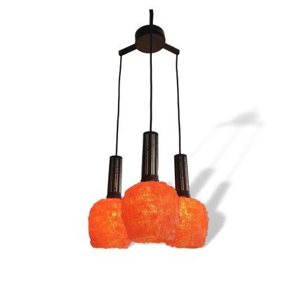 Italian Orange Light Lucitie Cascading Spaghetti Hanging Lamp, 1960s-SCS-1297352