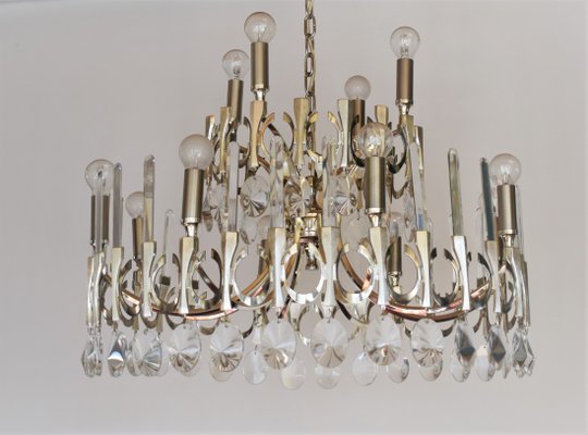 Italian Ovali Chandelier by Gaetano Sciolari, 1960s-VA-676776