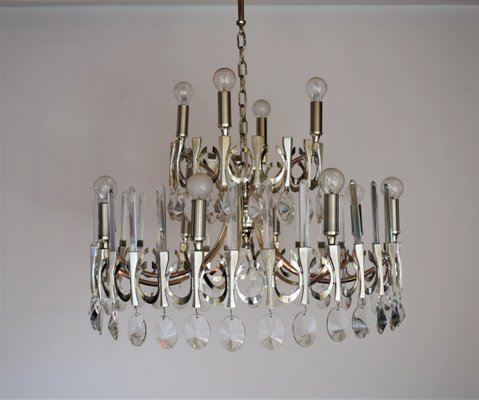 Italian Ovali Chandelier by Gaetano Sciolari, 1960s-VA-676776