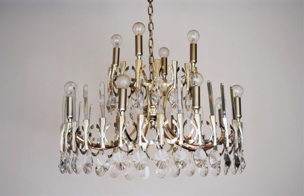 Italian Ovali Chandelier by Gaetano Sciolari, 1960s-VA-676776