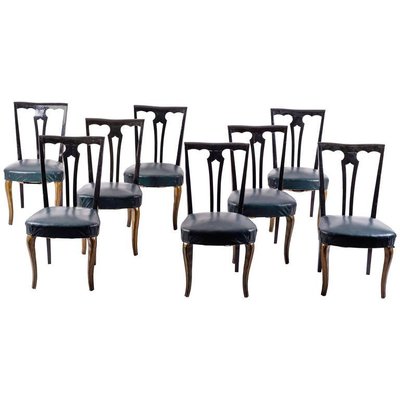 Italian Painted Dining Room Chairs by Pierluigi Colli, 1940s, Set of 8-MBH-1032254