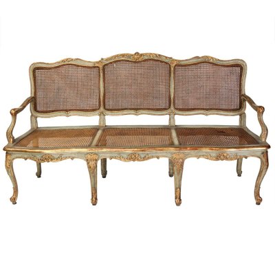 Italian Parcel-Gilt and Painted Canape or Sofa, 18th Century-MBH-1031950