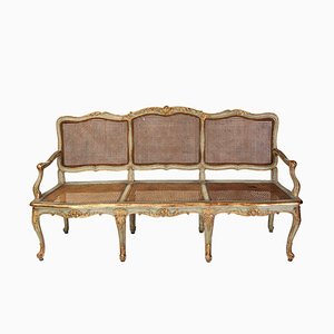 Italian Parcel-Gilt and Painted Canape or Sofa, 18th Century-MBH-1031950