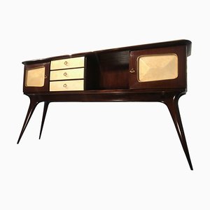 Italian Parchment Center Sideboard by Guglielmo Ulrich, 1950s-MTX-998238