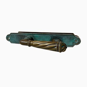 Italian Patinated Brass BAL Door Handle Set, 1940s-LCR-1395929