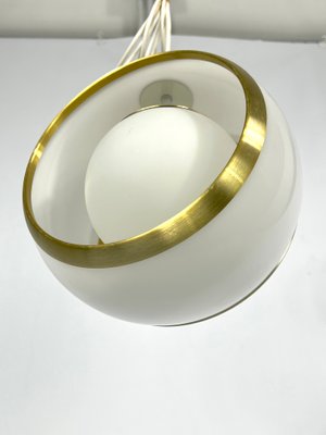 Italian Pendant in Gilded Aluminum and Opaline from Stilux Milano, 1960s-OT-1389520