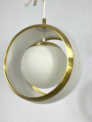 Italian Pendant in Gilded Aluminum and Opaline from Stilux Milano, 1960s-OT-1389520