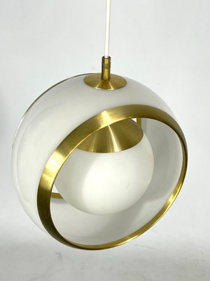 Italian Pendant in Gilded Aluminum and Opaline from Stilux Milano, 1960s-OT-1389520