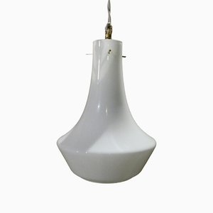 Italian Pendant in Opaline and Brass from Artiluce, 1950s-ERB-1444573