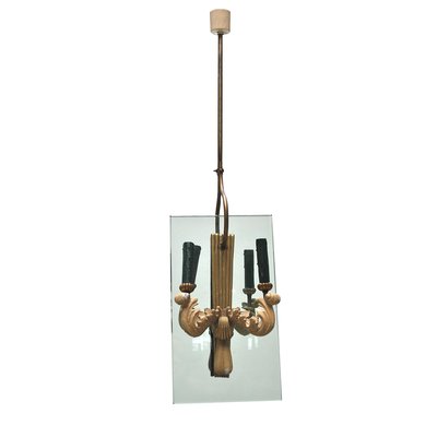 Italian Pendant Lamp in the Style of Pietro Chiesa, 1940s-JQO-606269