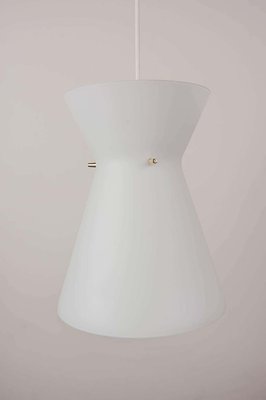 Italian Pendant Lamp with Opal Glass Shade, 1960s-SPD-899769