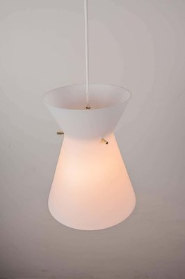 Italian Pendant Lamp with Opal Glass Shade, 1960s-SPD-899769