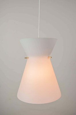 Italian Pendant Lamp with Opal Glass Shade, 1960s-SPD-899769