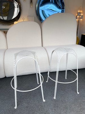 Italian Perforated Metal Barstools by Maurizio Tempestini, 1950s, Set of 2-FUE-870397