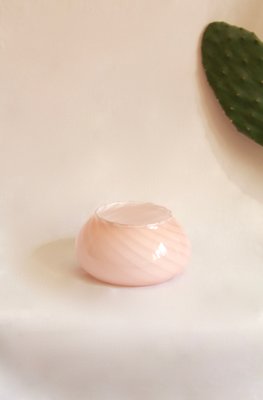 Italian Pink Swirl Murano Glass Caramella Ashtray / Vide Poche, 1970s-HUY-873581