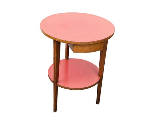 Italian Plastic Laminate and Wood Side Table, 1960s-RD-2034510