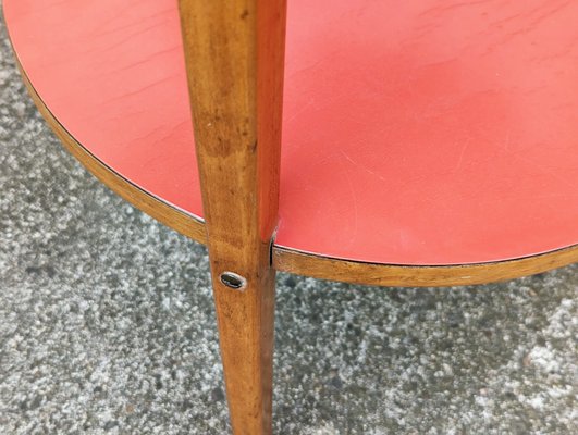 Italian Plastic Laminate and Wood Side Table, 1960s-RD-2034510