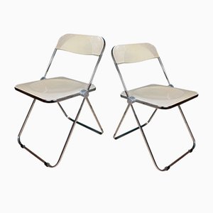 Italian Plia Folding Chairs by Giancarlo Piretti for Castelli, 1970s, Set of 2-WQC-1285309