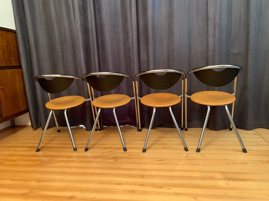 Italian Plurima Chairs, 1980s, Set of 4-RTR-1336745